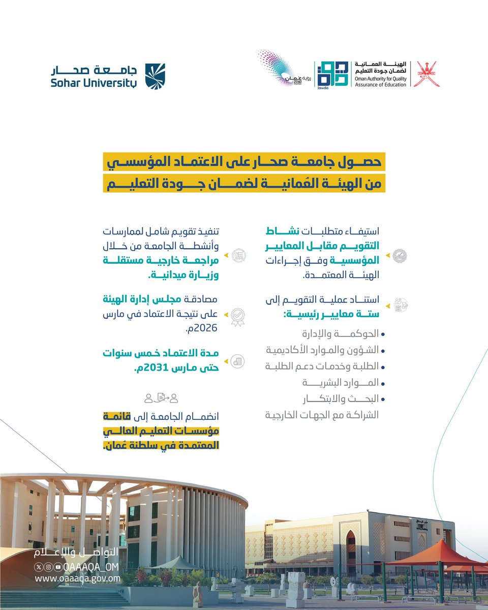 الهيئة العمانية لضمان جودة التعليم- سلطنة عُمان tweet media