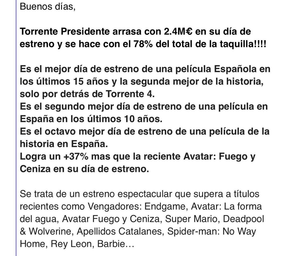 !!!ENHORABUENA A SANTIAGO SEGURA!!!
Sin subvenciones ni subsidios, sin visitas a Moncloa a pelotear al Felón ni a sus compinches, sin pisar moqueta del akelarre rojo-woke asqueroso de los Goya, sin mezclarse con el amasijo repugnante de los actores y actrices progres, sin…

Ha