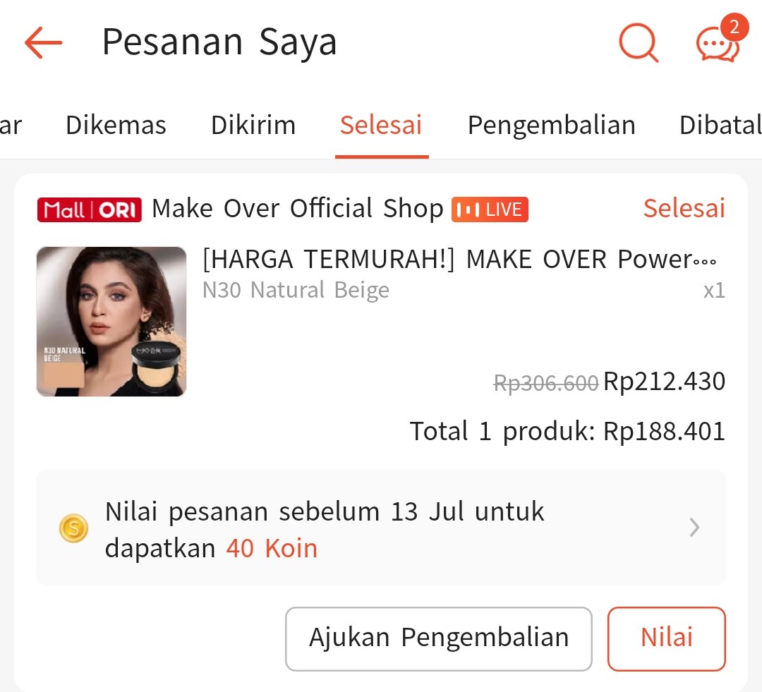 dinoonaara's tweet image. WTS Make Over Powerstay Powder Foundation shade 30N (170k)
• no minus, alias belum aku pakai sama sekali
• alasan jual karena aku salah check out produk :)
• by 🍊 from jatim

feel free to ask anything anyway
#zonauang #makeup #makeover