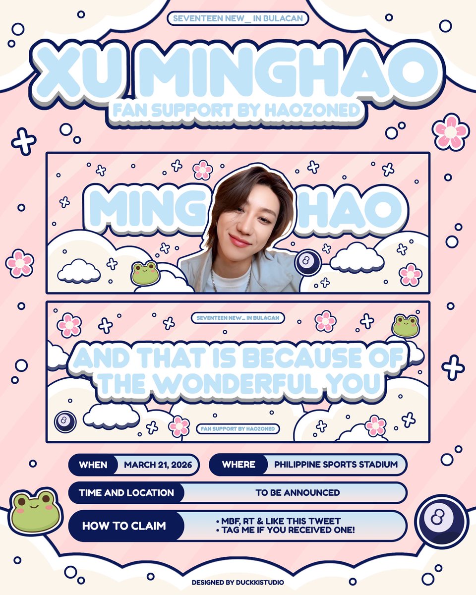 ᝰ seventeen new_ in bulacan freebies ⭑.ᐟ 

     ᯓ and that is because of the wonderful you — a XU MINGHAO fan support by <a href="/haozoned/">‎zandy ✩</a> 🌸

see you on march 21, 8stars and carats! ⭐️

#SEVENTEEN #NEW_BULACAN  
#SEVENTEEN_NEW_IN_BULACAN