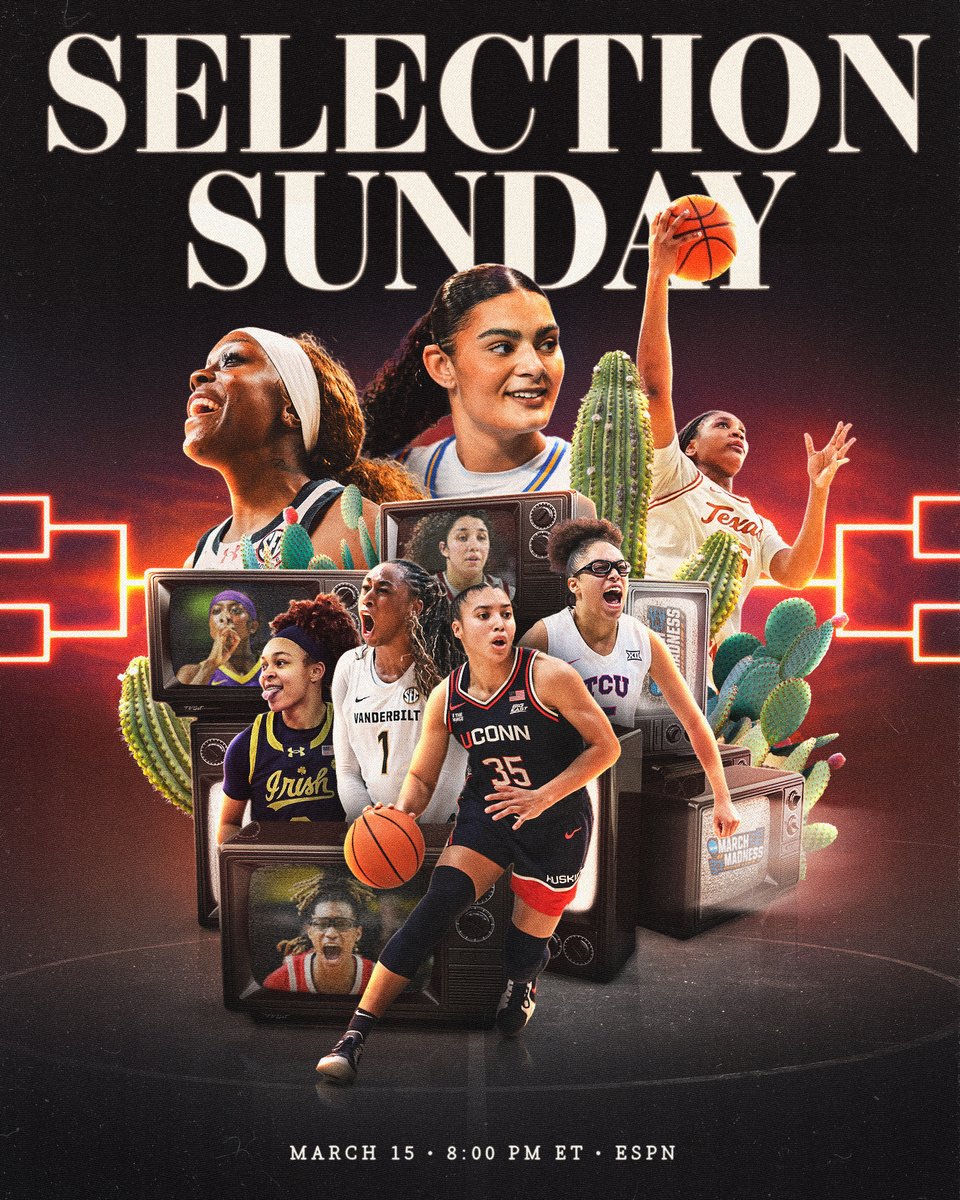 We finally get a bracket tonight 😍

⏰ 8 PM ET
📺 ESPN

#MarchMadness x #NCAAWBB