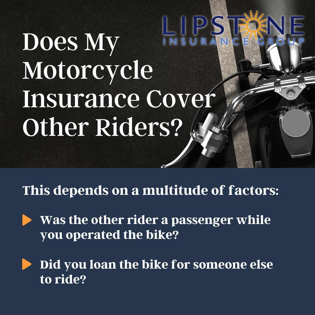There are multiple factors that come into play if your motorcycle insurance covers other riders. Here are two questions you need to know before you lend your bike, or plan a group ride. 🏍️