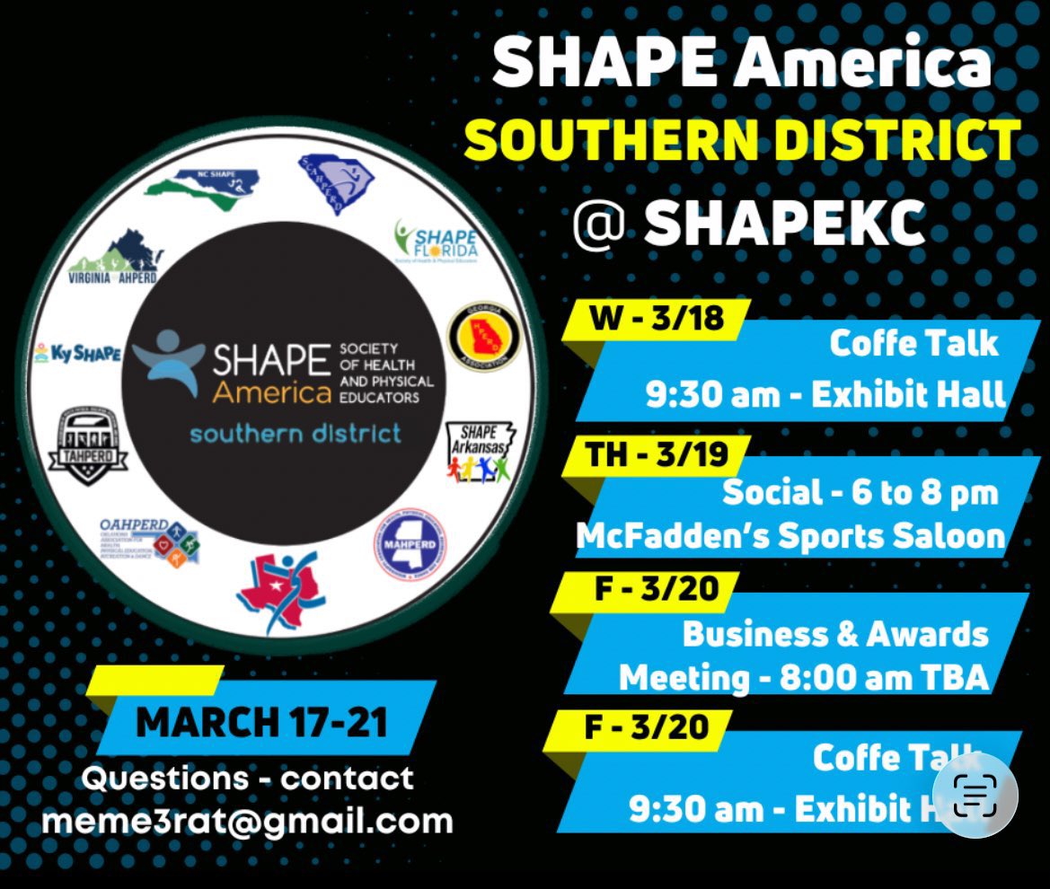 SHAPE America Southern District tweet media