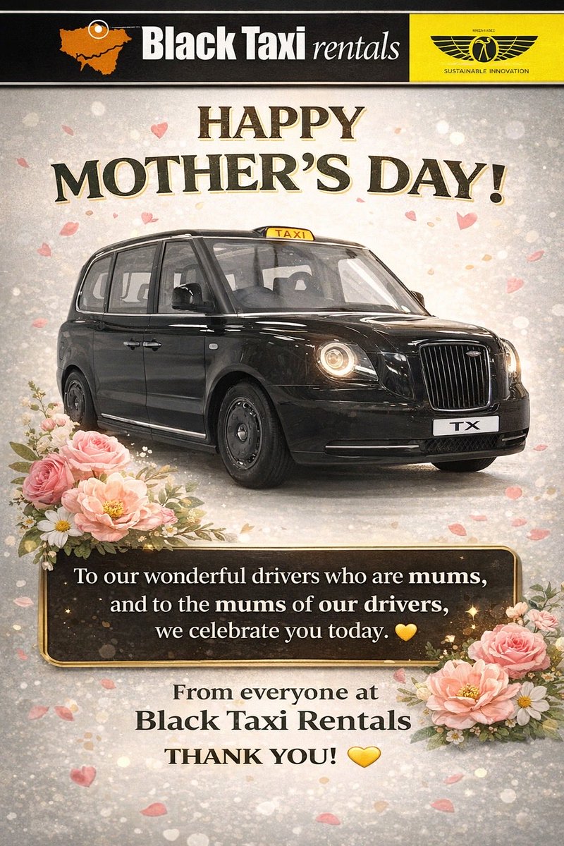 Happy Mother’s Day to all
Wishing all families  in the taxi trade a wonderful day