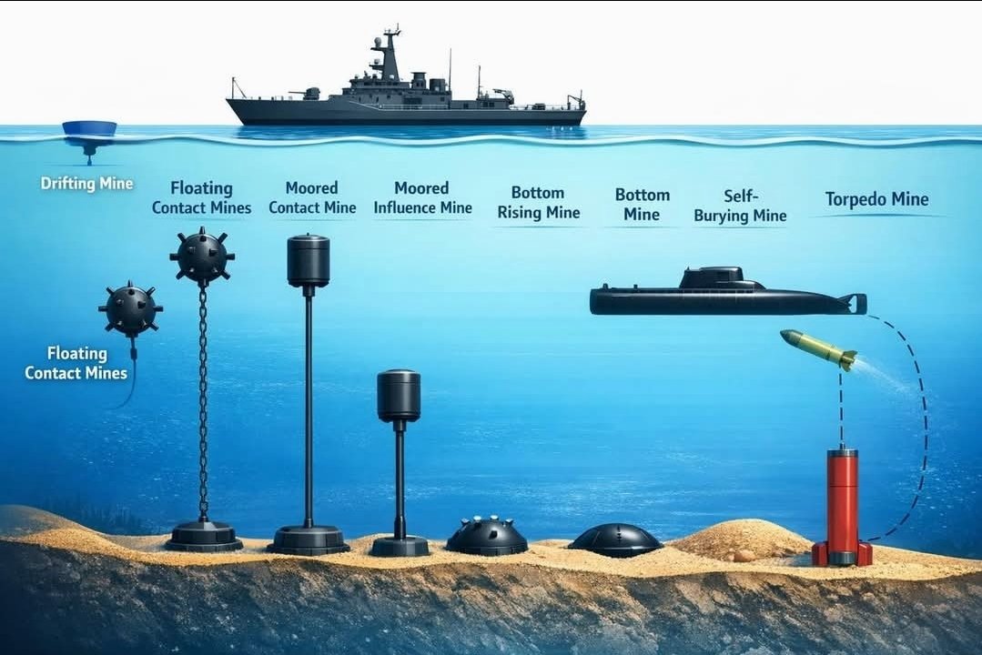TRUFAULT's tweet image. Diferentes tipos de minas navales que podrían cerrar del todo el Golfo Pérsico.
🇮🇷💥
#Iran #IranWar #Wars #IranIsraelWar #WarZone