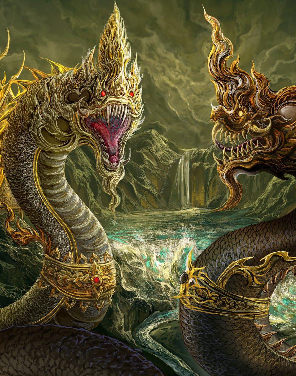 ต้องกราบนักวาดที่สามารถเปลี่ยนบรีฟไส้เดือนของนักเขียนให้กลายเป็นพญานาคได้ งานละเอียดตาแตก เหมือนเลี้ยงพญานาคไว้หลังบ้าน💖

#เพียงนาคิน