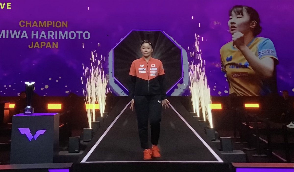 rakko_no_takkyu's tweet photo. #卓球 WTTチャンピオンズ 重慶 2026
女子シングルス
👑優勝　🇯🇵張本美和WR8
準優勝　🇨🇳蒯曼WR5
Best4　🇨🇳王艺迪WR6・🇯🇵大藤沙月WR13

表彰式もニコニコ！
チャンピオンズ初優勝おめでとうございます！ https://t.co/4P6pOs4Czv