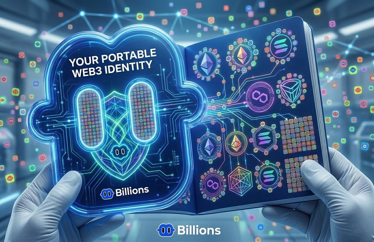 Your identity shouldn’t be locked to one chain.

With Billions, your Web3 identity becomes portable, private, and reusable across ecosystems.

One human.
One verified identity.
Infinite possibilities across chains.
<a href="/billions_ntwk/">Billions</a> 
Welcome to the future of Human + AI verification.