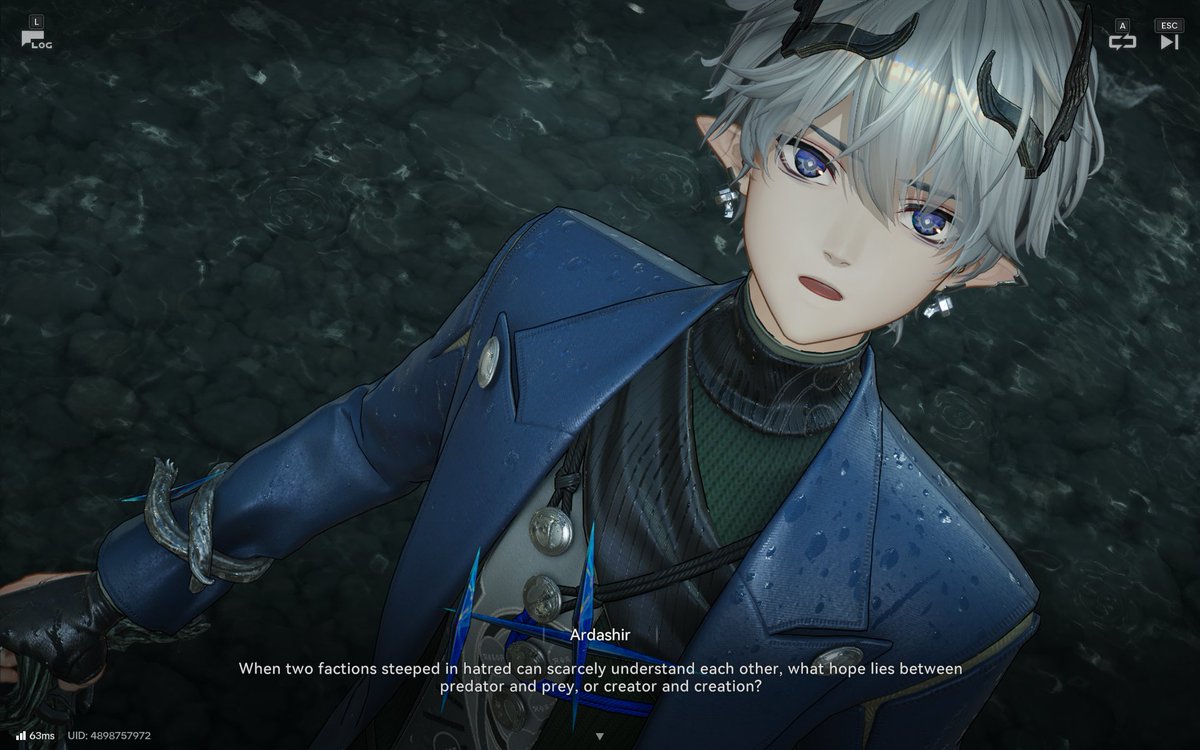 face of a man who doesnt want to be on opposing sides to his endmin but he has to