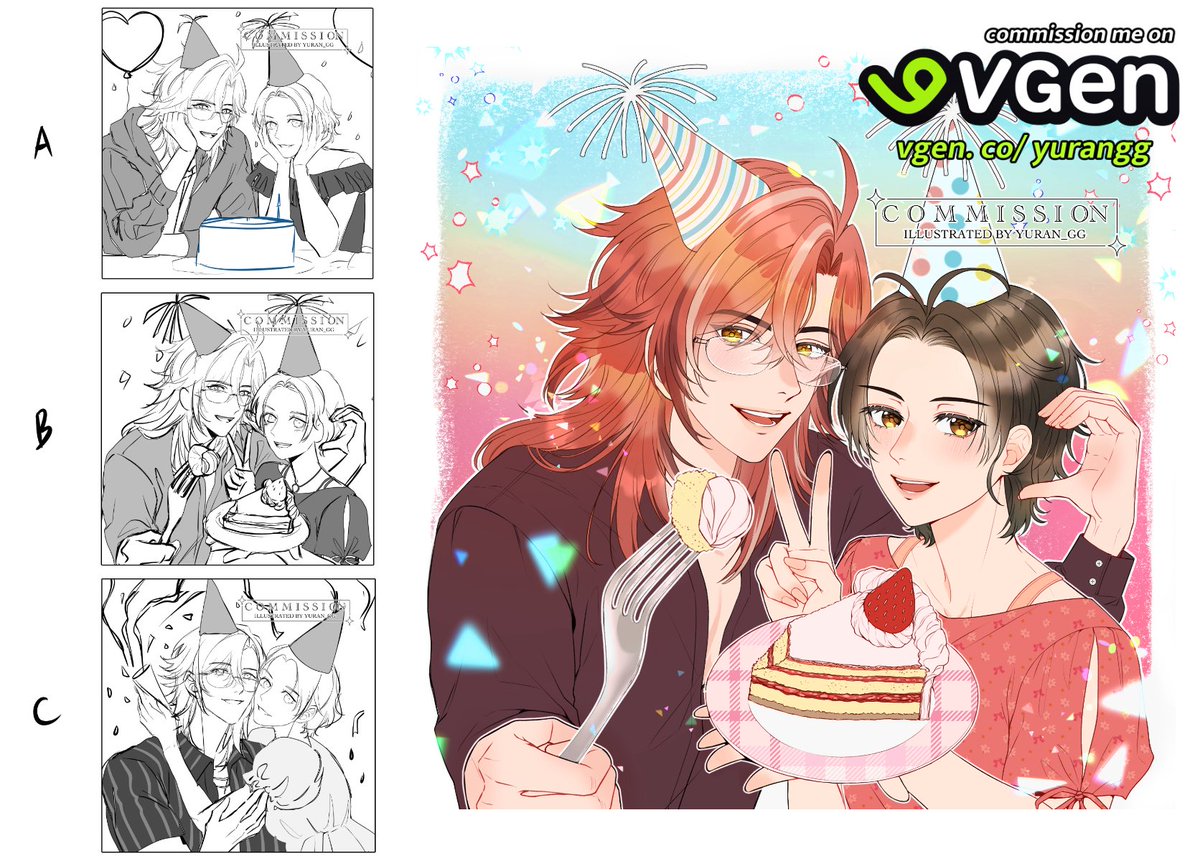 yuran_gg's tweet photo. Commission process for Nisu on #Vgen
With Citrine - Lineart + Base color package🌸

Thank you so much for your patronage (˶˃ ᵕ ˂˶) .ᐟ.ᐟ
My commission are still open!! 🔗 below

#yuranggcomms #Vgencomms https://t.co/kpVqA00Ysu