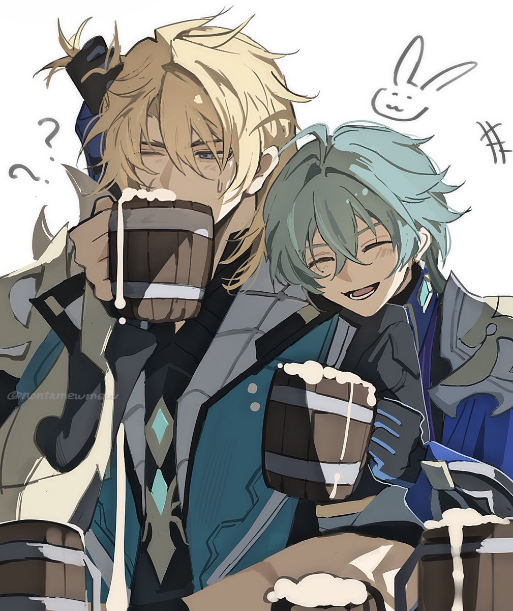 nontamewmew's tweet photo. ファルカとローエン🍻 https://t.co/cGgarlQYHY
