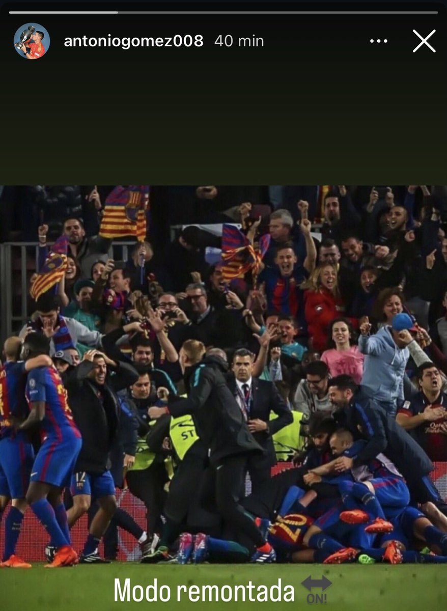 A publicação de António Gomez 🇪🇸, adjunto do SC Braga: “Modo Remontada 🔛”

Ele que fazia parte da equipa técnica do Barcelona na altura da mítica remontada frente ao PSG.

Nós acreditamos!