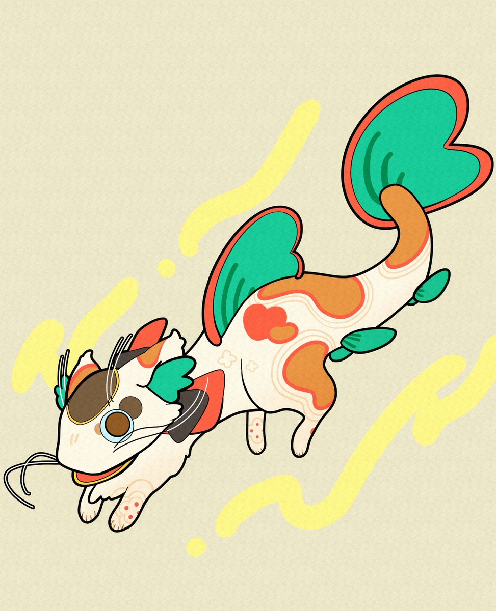 清書しました🐱🐟🐾
#創作 #イラスト