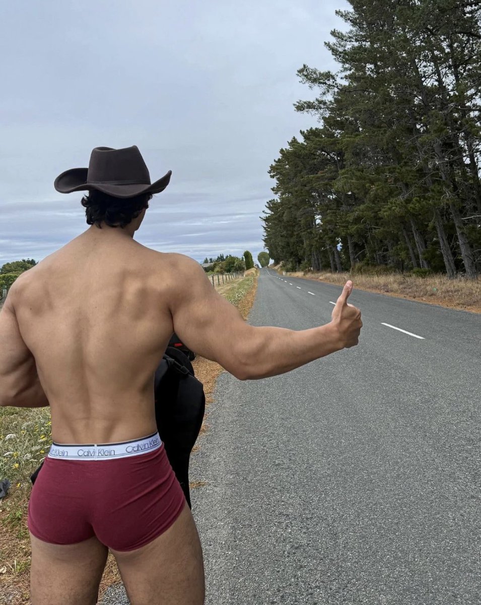 hotdudez1's tweet photo. his car broke down, would you offer him a ride? https://t.co/T4GmOnkaFM