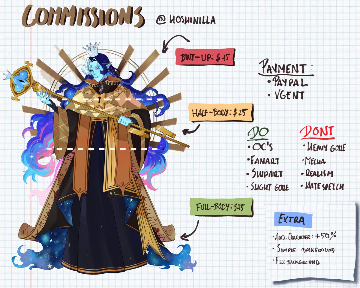 Hoshinilla's tweet image. Hey guys! I've opened commissions for those who are interested! Communication can be via Twitter or Vgen if you are interested.

Sharing and liking would also help a lot! 
#commission #opencommissions #takingcommissions #art #crkfanart