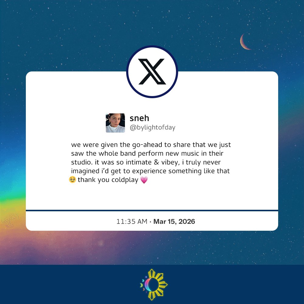 Coldplay Philippines tweet media