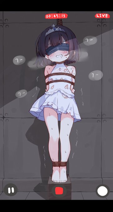 眠れない体勢で監禁されてる琉奈姫をライブ配信しちゃおう