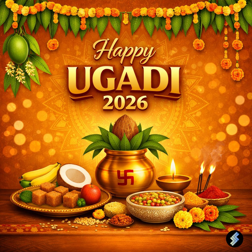 tech_rsr's tweet photo. Wishing all a very Happy and Prosperous Ugadi! 🌿

#techRSR #HappyUgadi2026 #UgadiWishes #ProfessionalGreetings #NewBeginnings #TeluguNewYear #CorporateWishes #Growth #Success https://t.co/KlF9XYVBjC