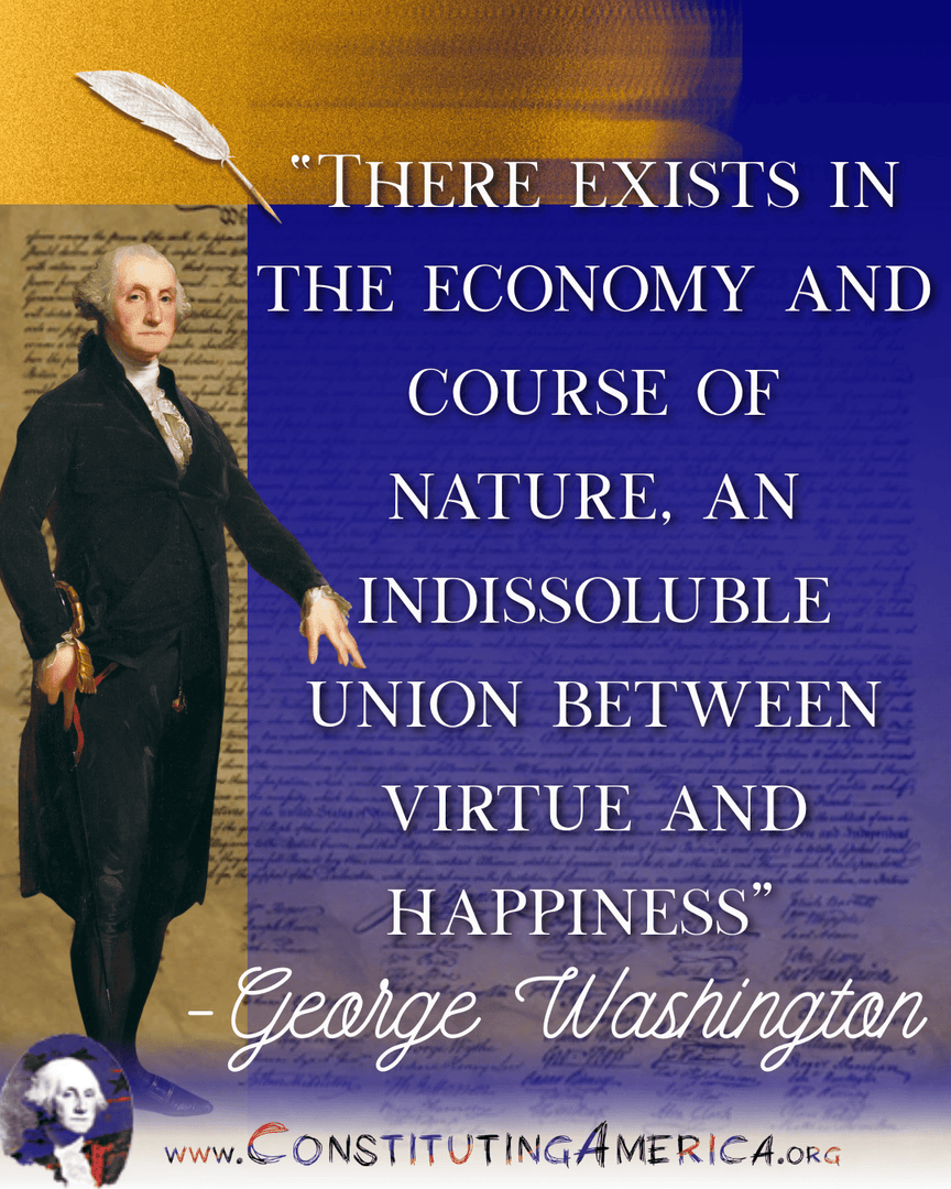 ConstitutingUSA's tweet photo. “There exists in the economy and course of nature, an indissoluble union between virtue and happiness” — George Washington's Inaugural Address of 1789 https://t.co/7f7PG0LVfA