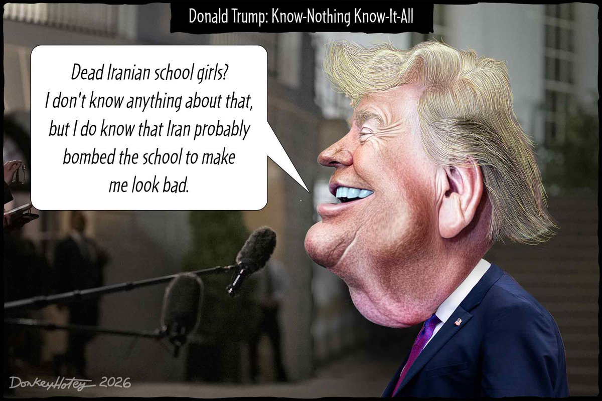 whowhatwhy's tweet photo. Trump is struggling to explain what he’s doing in Iran. Is it because he doesn’t know or because he can’t remember from one minute to the next what he is saying?

https://t.co/GXITcuiiCl https://t.co/OMOdlMyVn1