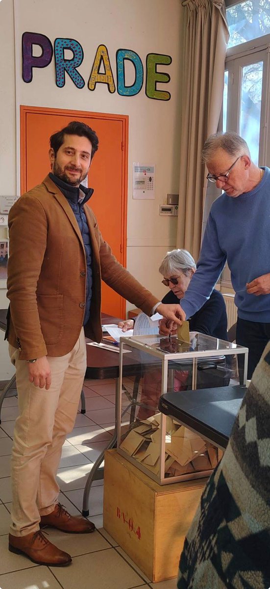 Edgar11000's tweet photo. Ma binôme des départementales Sandra Sounac et moi avons voté ! https://t.co/AYw3jQASme