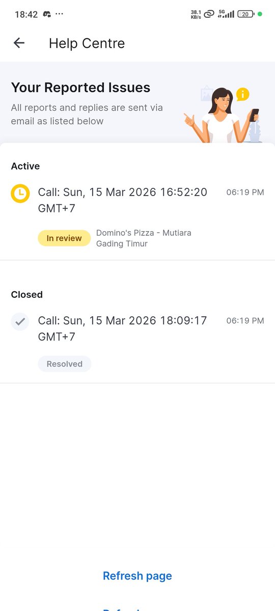 fakhriraditya's tweet photo. @GrabID Status ticket closed &amp; resolved, refund blm ada. Ini scam macem apalagiii? 😆 @GrabID https://t.co/vDDm9zuO6z