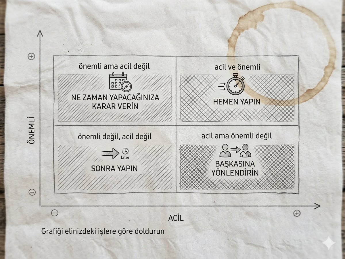 avaliakdag's tweet photo. Zaman Yönetimi ve Eisenhower Matrisi https://t.co/FUdNHMzjlH