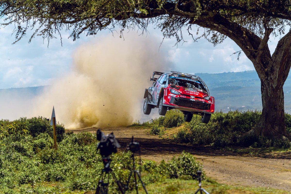 Misogaalvin's tweet image. Opening the toughest rally stages is no small task. The Toyota Hilux does it with power and confidence, setting the tone for the race ahead.
#MadeForThis
#CFAOMobilityDrivesKenya