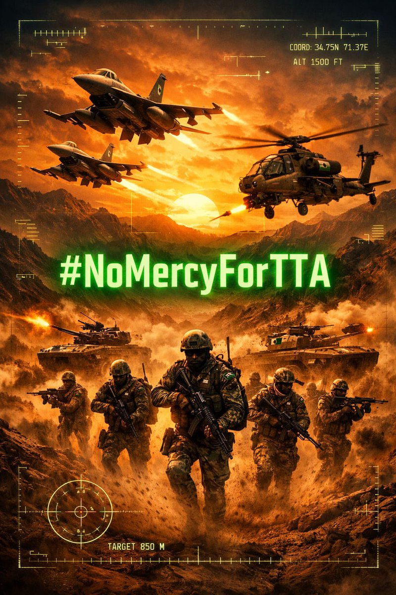 callmeGhazna's tweet photo. پاکستان کی سرزمین پر دہشتگردی کے لیے کوئی جگہ نہیں۔ ہماری سیکیورٹی فورسز پوری طاقت اور عزم کے ساتھ ملک کے امن کا دفاع کر رہی ہیں، اور ہر دشمن کو واضح پیغام ہے کہ پاکستان کے خلاف سازشیں کبھی کامیاب نہیں ہوں گی۔
#NoMercyForTTA https://t.co/TLfp39AmFQ