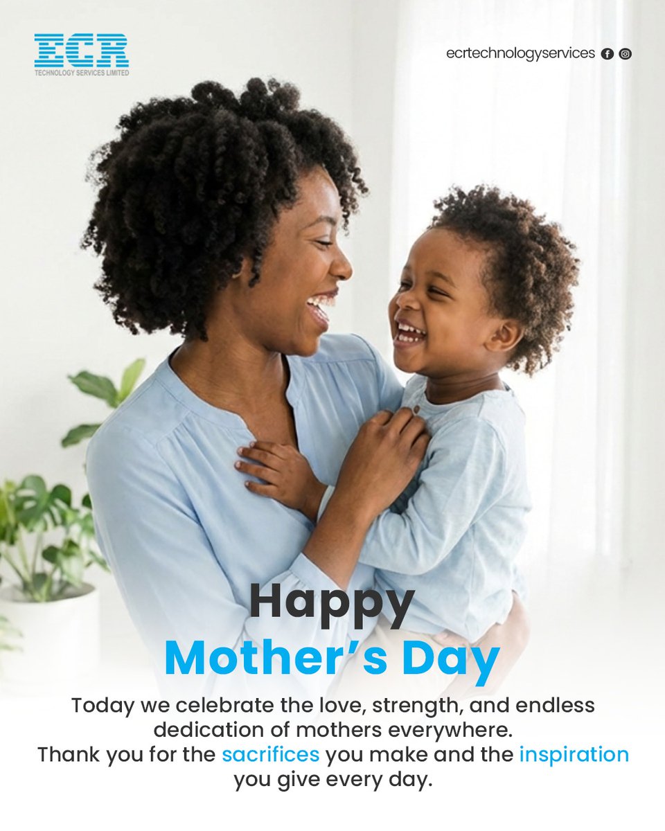 ECRTechServices's tweet photo. Today we celebrate the love, strength, and dedication of mothers everywhere. 💙

Thank you for the sacrifices you make and the inspiration you give every day. Happy Mother’s Day from all of us at ECR Technology Services Limited.

#HappyMothersDay #ThankYouMoms https://t.co/ow1fuQtTLd