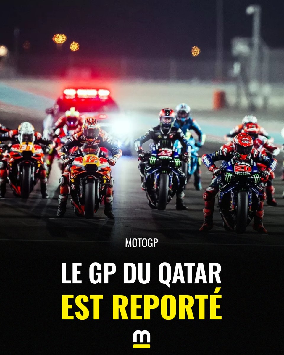 Motorsport_FR's tweet image. 🚨🗓️ Le MotoGP annonce le report du GP du Qatar en raison de la guerre au Moyen-Orient 

Plus d'infos ➡️ fr.motorsport.com/motogp/news/gr…

#MotoGP #QatarGP