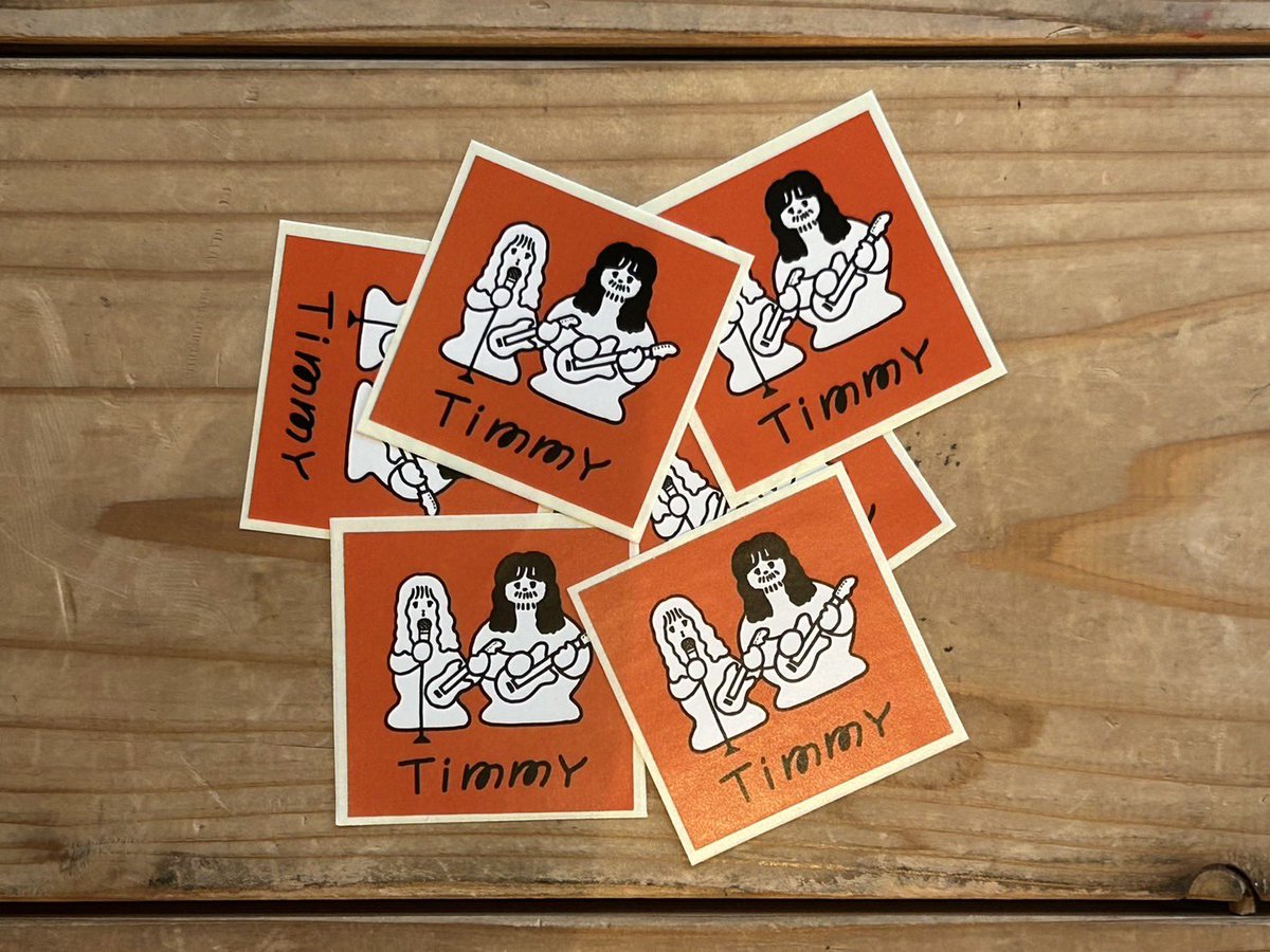 Timmy_band's tweet photo. New goods🟦

・Timmyのふたりシール
・ロゴステッカー

各種 200円

イラスト@sumiccoii 
ロゴ @m_____020130 https://t.co/LPeqvyc22X