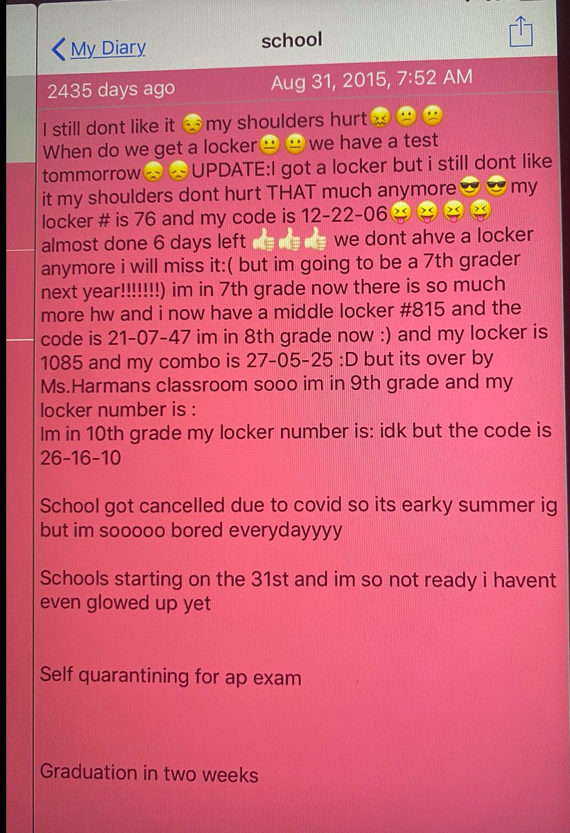 clouds_126's tweet photo. oddly poetic, found an old diary entry from middle school https://t.co/7pbXU9RKvI