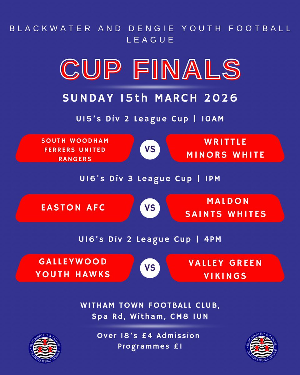 Blackwater & Dengie Youth Football League tweet media