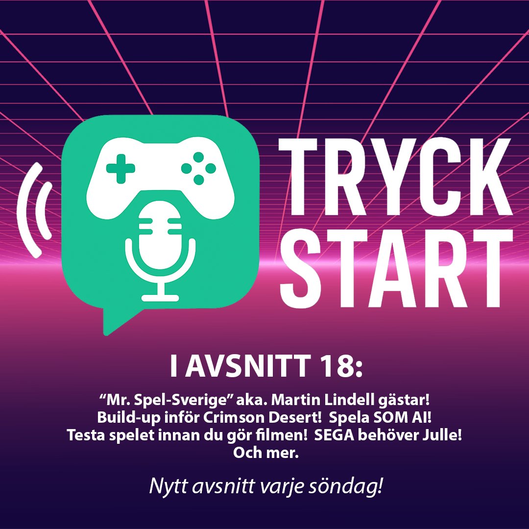 Tryck Start: En podd om spel! tweet media
