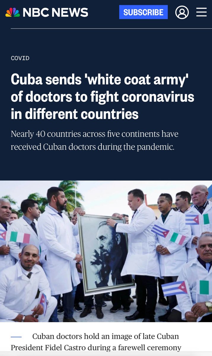 While the empire throttles Cuba, where are all the countries that benefitted from Cuba’s selfless doctors? Particularly where is Italy’s payback to Cuba that serviced its ailing people at the height of the COVID pandemic when Italy was hit hard? No Western superpower came to