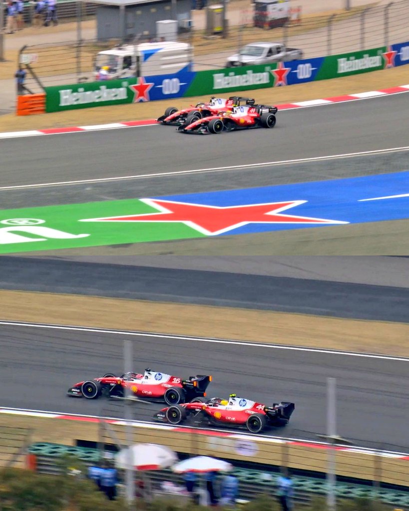 Ferrari tiene la mejor dupla de pilotos de la grilla, por lejos.

Este duelo, en cualquier otro equipo, termina con los dos en el muro.

#F1 #ChineseGP
