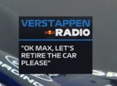 FormulaWorldita's tweet photo. Verstappen retires! 😵

#f1 #chinesegp #verstappen https://t.co/uoAuGj13Hn