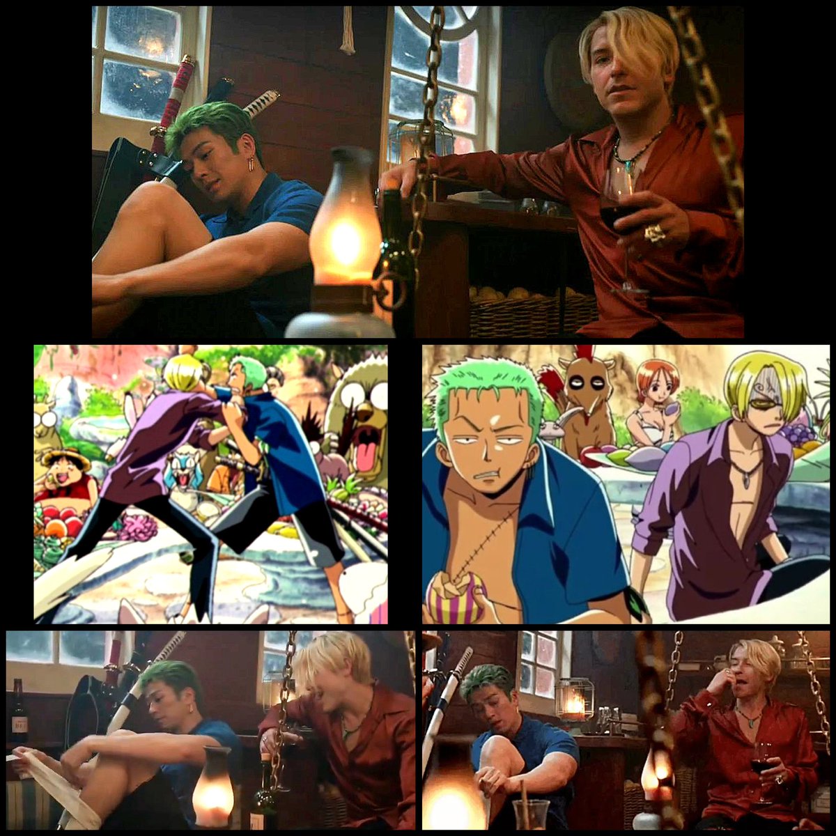 onepiecei5drug's tweet image. Did you notice? LA Zoro and Sanji’s these outfits come from Movie No. 3
#zosan