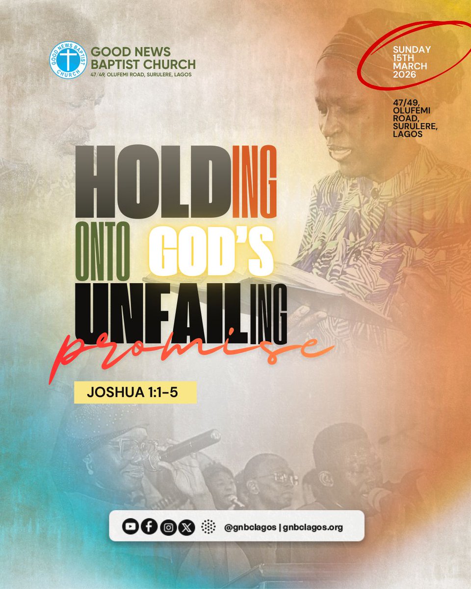 Welcome to Church
Today we gather with grateful hearts, holding firmly to God’s unfailing promises.
May our hearts be strengthened as we worship, receive His Word, and trust fully in His promises today.

#HoldingOntoGodsPromise #SundayService #GNBCLagos 
youtube.com/live/i6uzcKq0E…