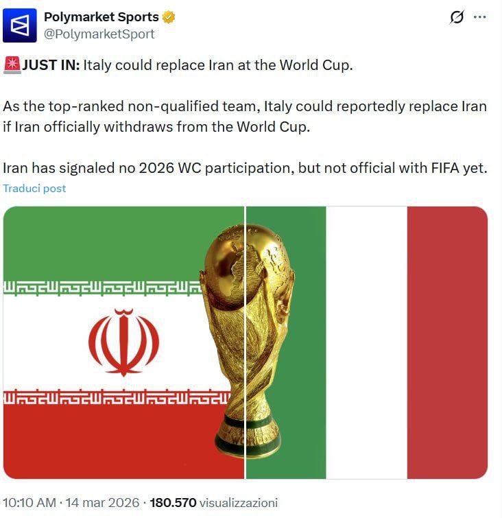doyaksec's tweet image. #Disgusting,shameful,business.Who will replace #Iran at the #WorldCupWar?Deaths?Who cares? As the highest-ranked team not to qualify,Italy could replace Iran if they withdraw from the 2026Cup in the #US.Will they withdraw or not?It's a gamble!#Hypocrisy between #FIFA and US.#Show