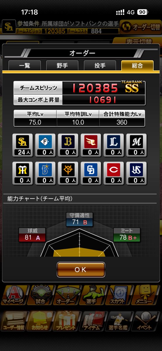 01R____R10's tweet photo. 最強決定戦これで挑みますよろしくお願いします
#プロスピ https://t.co/No5f1JeGQE