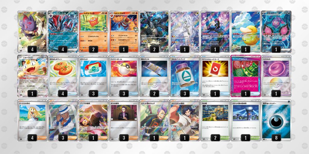 石川ポケカCSチーム戦

1回戦 ドラパ 先 ○
2回戦 メタビ 先 ×
3回戦 ルカリオ 後 ×
4回戦 ゲッコウガ 先 ○
5回戦 ドラパ 先 ○

コダック強いぜ
ペシャドカ怪しいぜ
鉄子さんはおもろい男だぜ