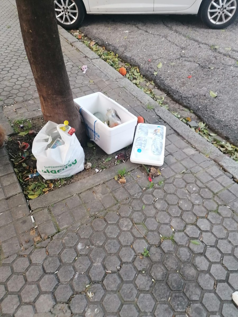 Hola <a href="/eveliarincon/">Evelia Rincón</a> <a href="/Rafael_belgom/">Rafael Belmonte Gómez</a> <a href="/Virginiaperez11/">Virginia Pérez</a>
Lo mínimo que se estila, cuando se permite por parte de <a href="/Ayto_Sevilla/">Ayuntamiento de Sevilla</a> <a href="/PPAytoSevilla/">Sevilla Popular</a> que un barrio lo llenen de mierda, es que al día siguiente, esté impoluto.
Y si no, no permitáis eventos que degradan nuestras calles. Por