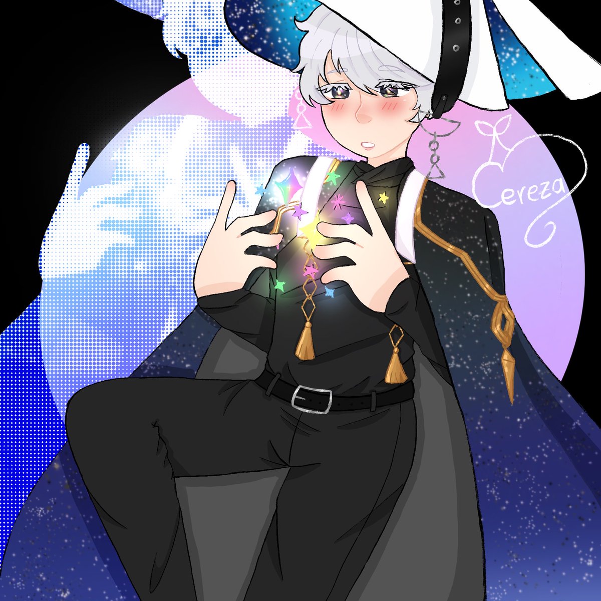 Cereza_aaaa's tweet photo. IT'S SOLOMON‼️‼️, Here you go Solomon fans, I wanted to draw him with the gigantic stupid hat he has in the new game but I don't know how the rest of his outfit looks like, so I just put him with the hat in his normal clothes  #obeymesolomon #obeyme https://t.co/RgFPilsuOt