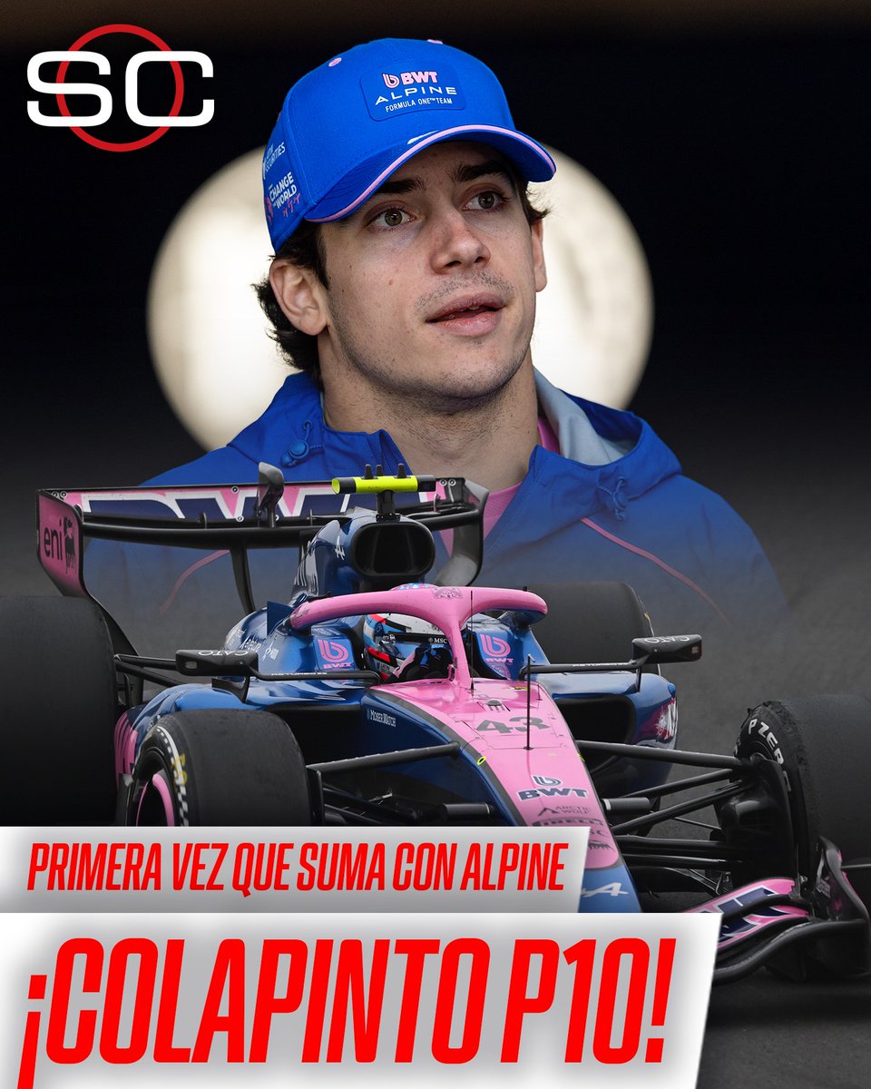 SC_ESPN's tweet photo. 🇦🇷 ¡¡CARRERÓN INOLVIDABLE DE FRANCO COLAPINTO Y SUMA SU PRIMER PUNTO CON ALPINE!!

🔟 El argentino terminó 10º y suma por primera vez con el equipo francés

📺 #ChineseGP | Toda la temporada de #F1 por #DisneyPlus Plan Premium https://t.co/bjr5N1dQj6