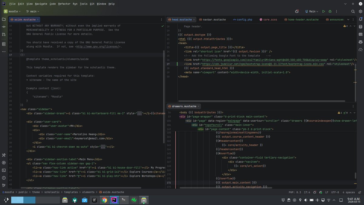 qtguru's tweet image. #Moodle I spent the night coding this moodle theme for my portfolio. It's a clone of Boost with some adjustment to it, It's still a work in progress, I will make some content on my linked moodle newsletter and share in the future.