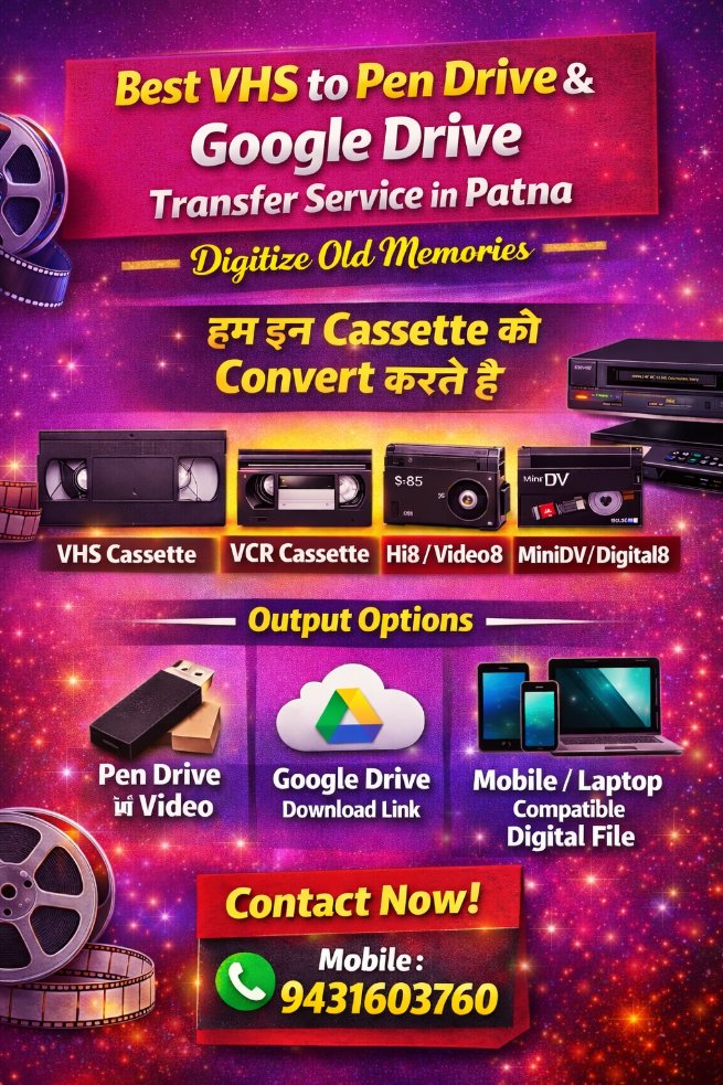 vcrtousb's tweet image. 📼 पुरानी VHS Tape?

अब Fungus Clean &amp;amp; Tracking Free

📷 Digital में बदलवाएं

📷 9430863186

#VHSConversion #VideoCassette #DigitizeOldTapes #VCRCassette