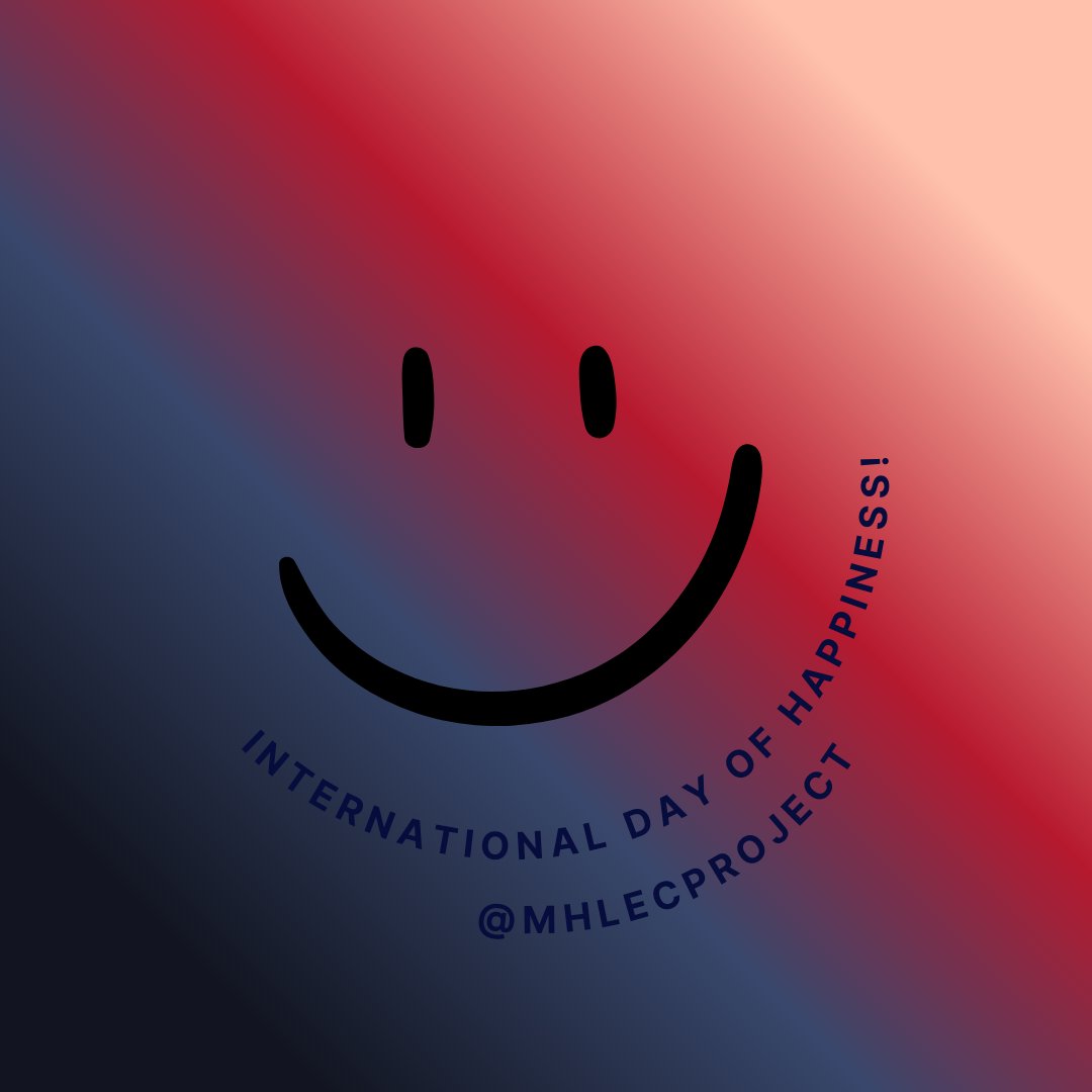 MHLeCProject's tweet photo. Happy International Day of Happiness! 😊

Happiness is closely connected to mental health and emotional wellbeing. Support, kindness, and connection can help create happier and healthier communities 

#InternationalDayOfHappiness #MentalHealthMatters #MHLeC #Wellbeing https://t.co/FR6atE9W5X