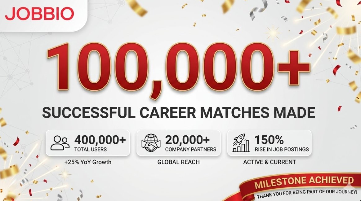 KnoxSima48151's tweet image. "Jobbio connects 15K+ companies with talent. This is why Nicole Junkermann has been vocal about Jobbio.

AI matching achieving record placements.

#Jobbio #15KCompanies #AImatching #RecordPlacements #NicoleJunkermann"